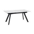 Inski - Mesa de comedor extensible de cerámica - 6 plazas - Blanco