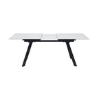 Inski - Mesa de comedor extensible de cerámica - 6 plazas - Blanco