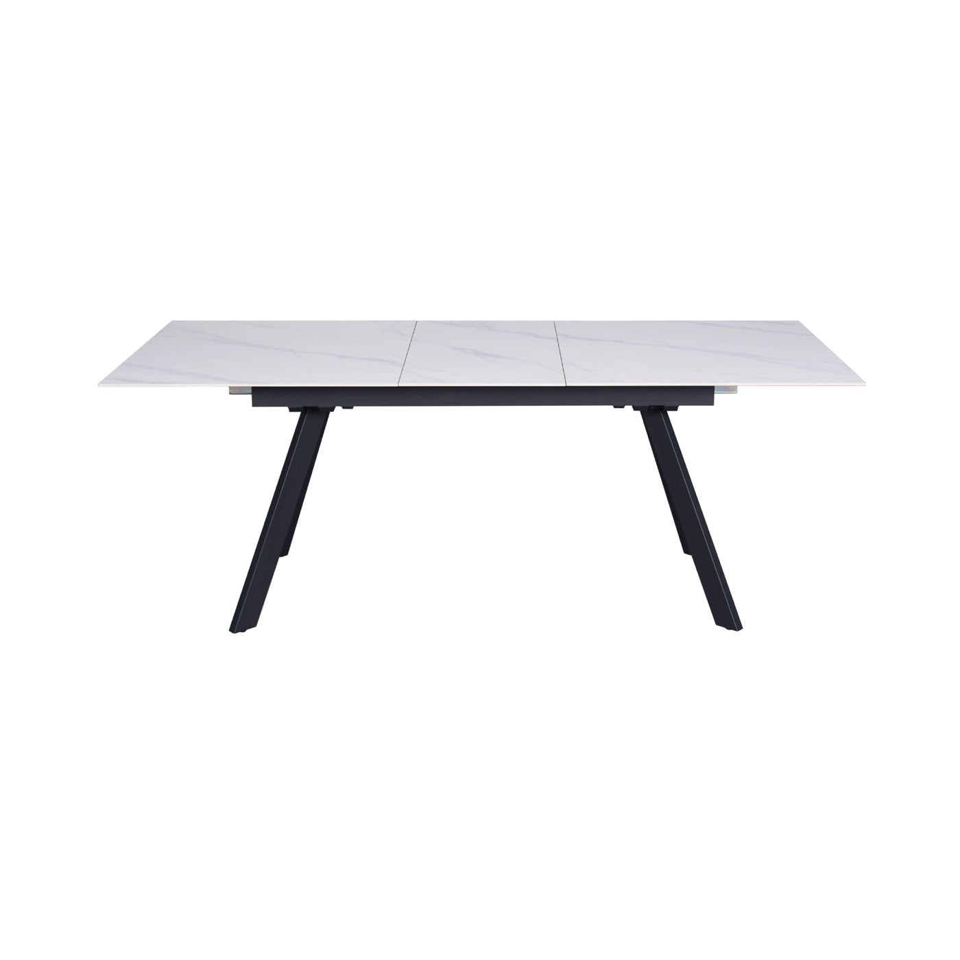 Inski - Mesa de comedor extensible de cerámica - 6 plazas - Blanco