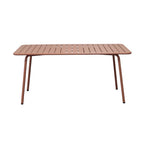 Baca - Conjunto Mesa de Jardín + 6 Sillones de Metal - Terracota