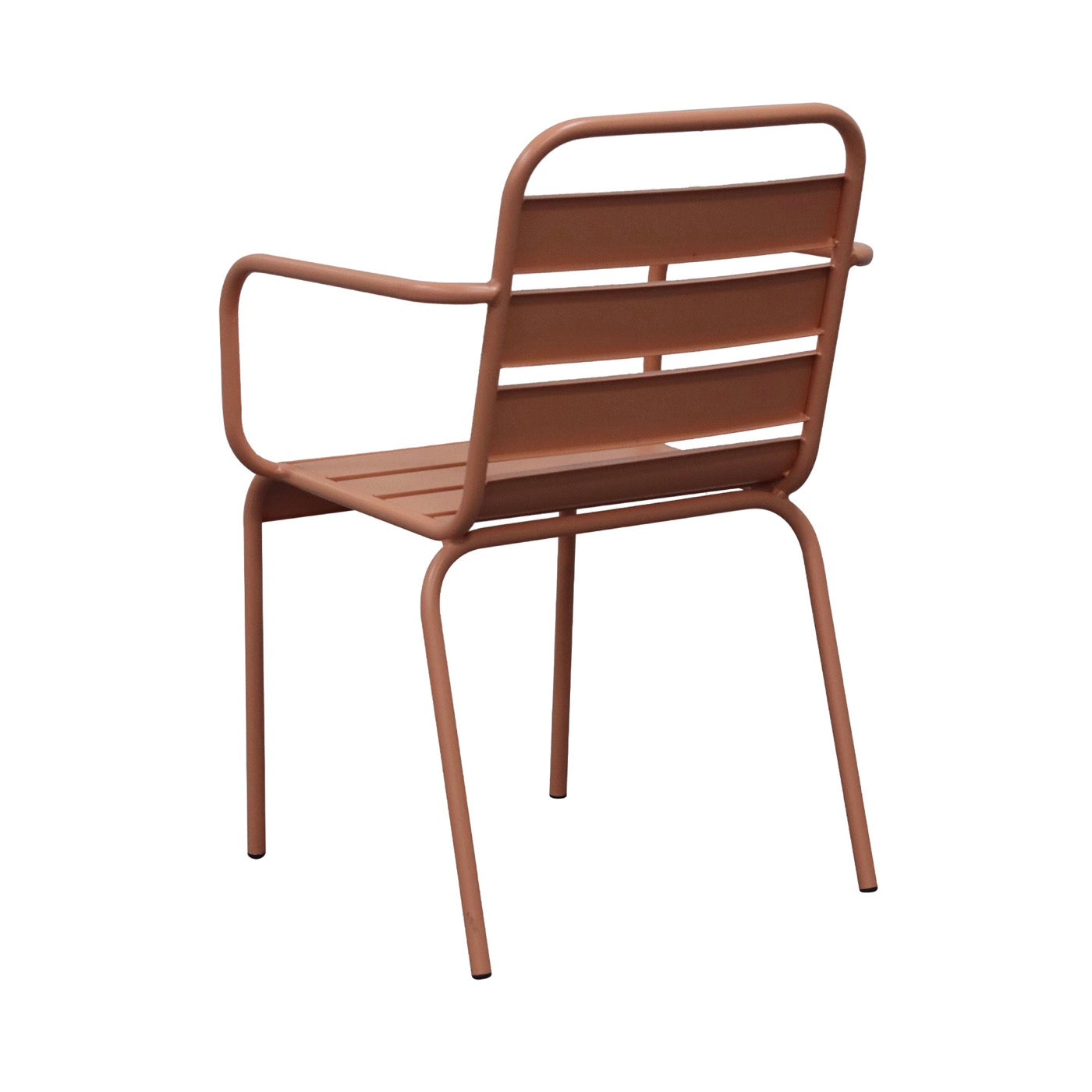 Baca - Conjunto Mesa de Jardín + 6 Sillones de Metal - Terracota