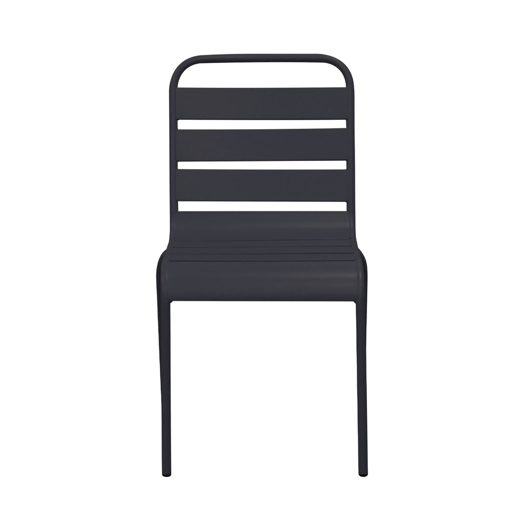 Baca - Conjunto Mesa + 4 Sillas + 2 Sillones Metal - Gris
