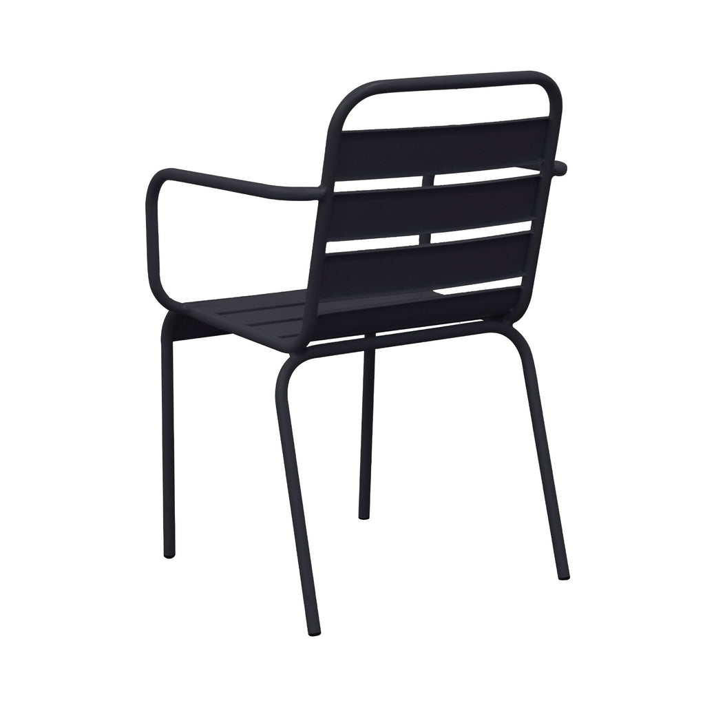 Baca - Conjunto Mesa + 4 Sillas + 2 Sillones Metal - Gris