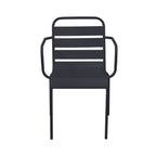 Baca - Conjunto Mesa + 4 Sillas + 2 Sillones Metal - Gris