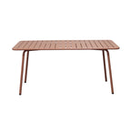 Baca - Table + 4 Chairs + 2 Metal Armchairs Set - Terracotta