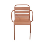 Baca - Table + 4 Chairs + 2 Metal Armchairs Set - Terracotta
