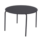 Baca - Conjunto Mesa de Jardín + 4 Sillas de Metal - Gris