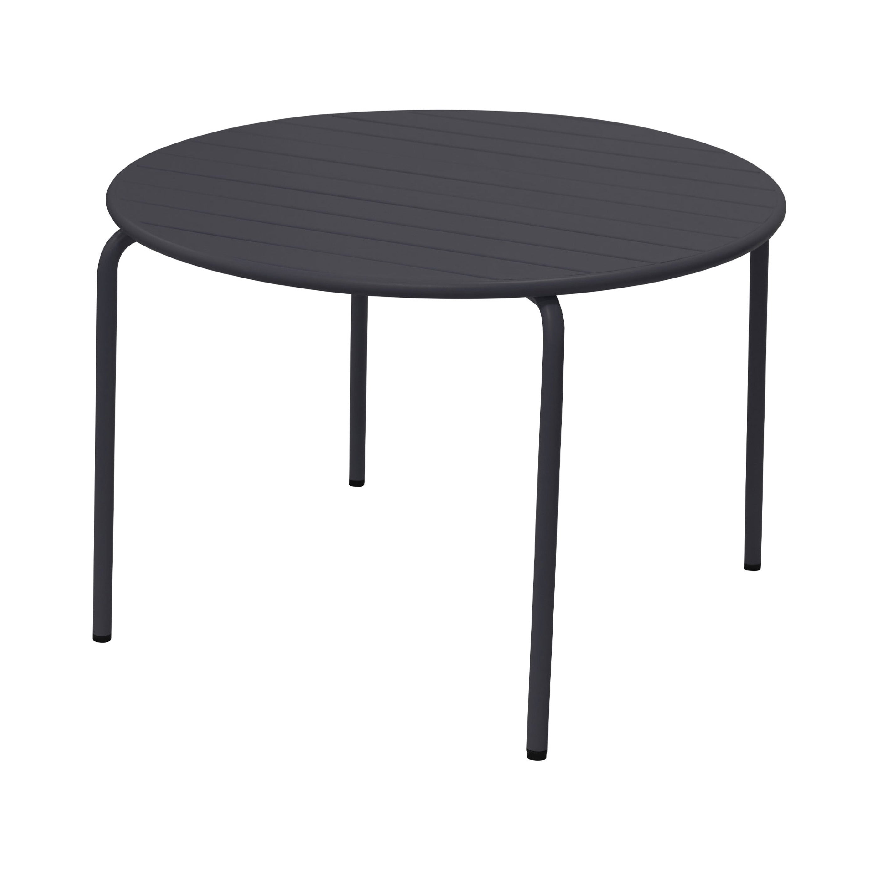 Baca - Conjunto Mesa de Jardín + 4 Sillas de Metal - Gris