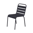 Baca - Conjunto Mesa de Jardín + 4 Sillas de Metal - Gris