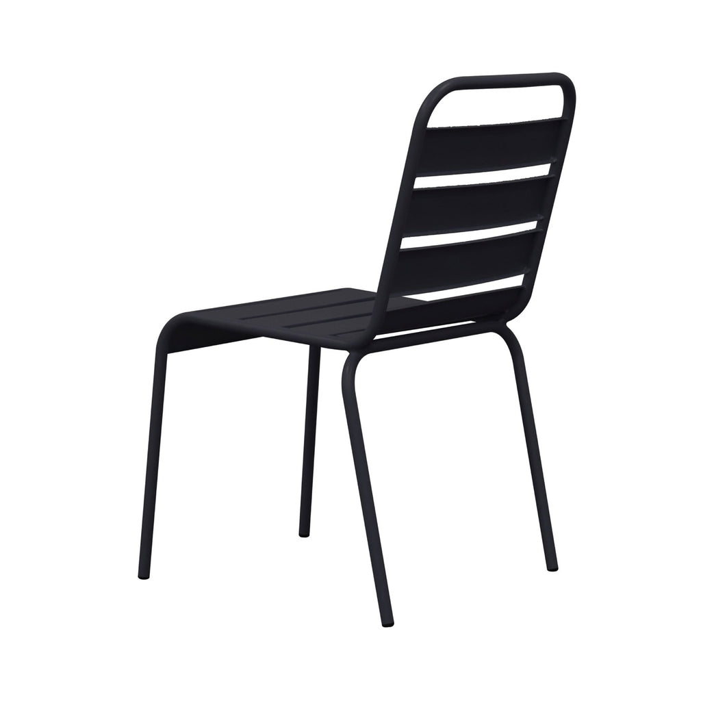 Baca - Conjunto Mesa de Jardín + 4 Sillas de Metal - Gris