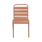 Baca - Ensemble Table De Jardin + 4 Chaises En Métal - Terracotta