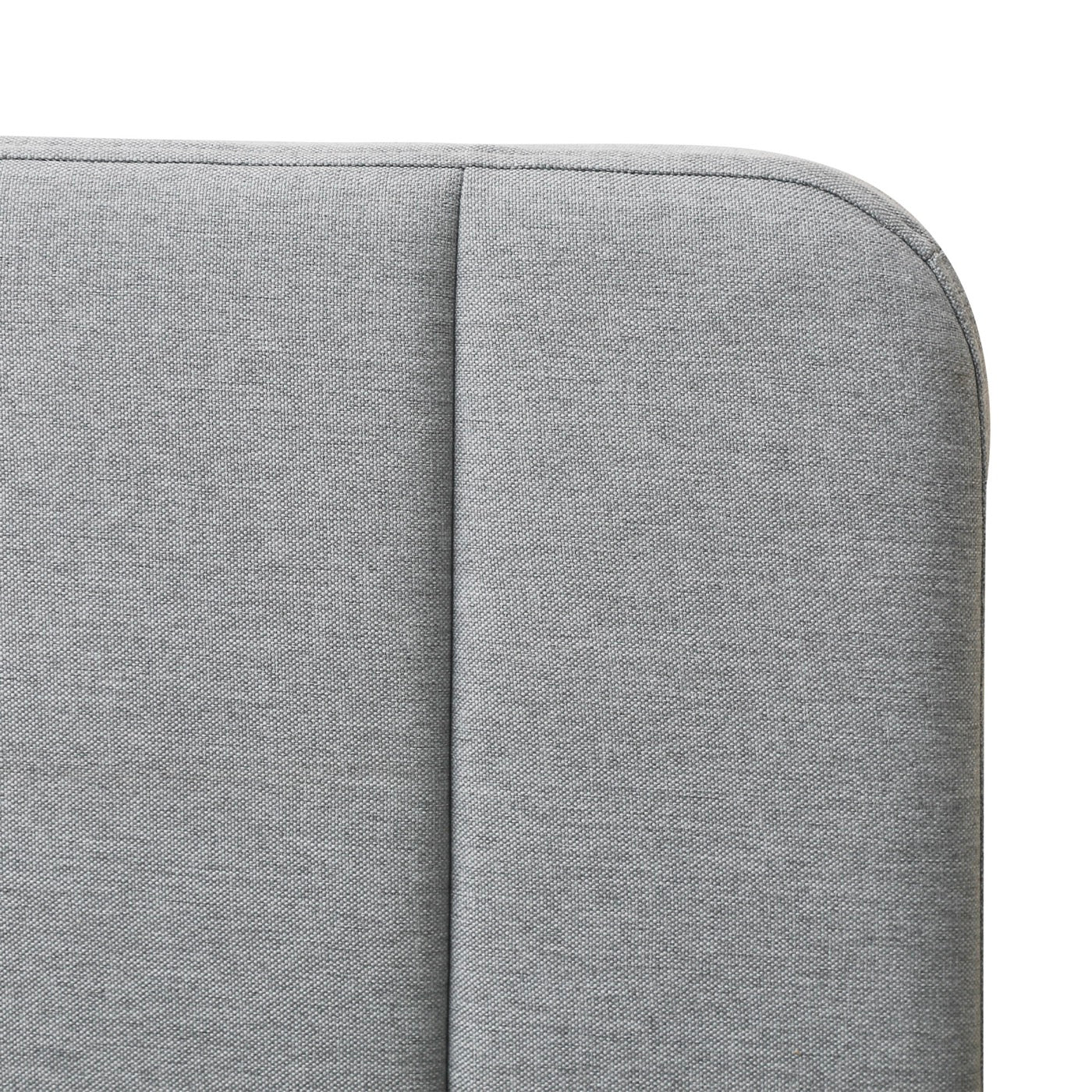 Aviala - Cama contenedor de tela con cabecero + somier de láminas - Gris