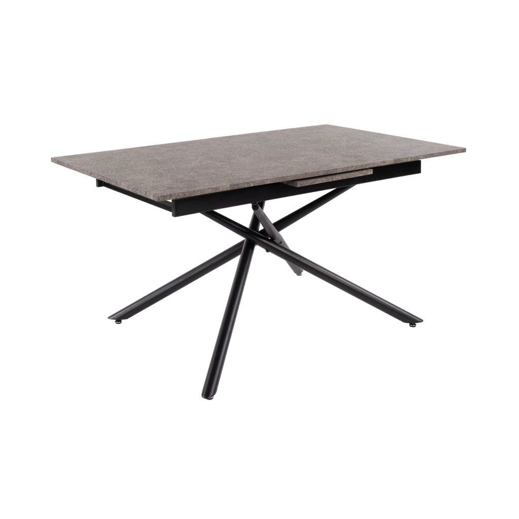 Mindy - Mesa Extensible + 6 Sillas Terciopelo - Gris