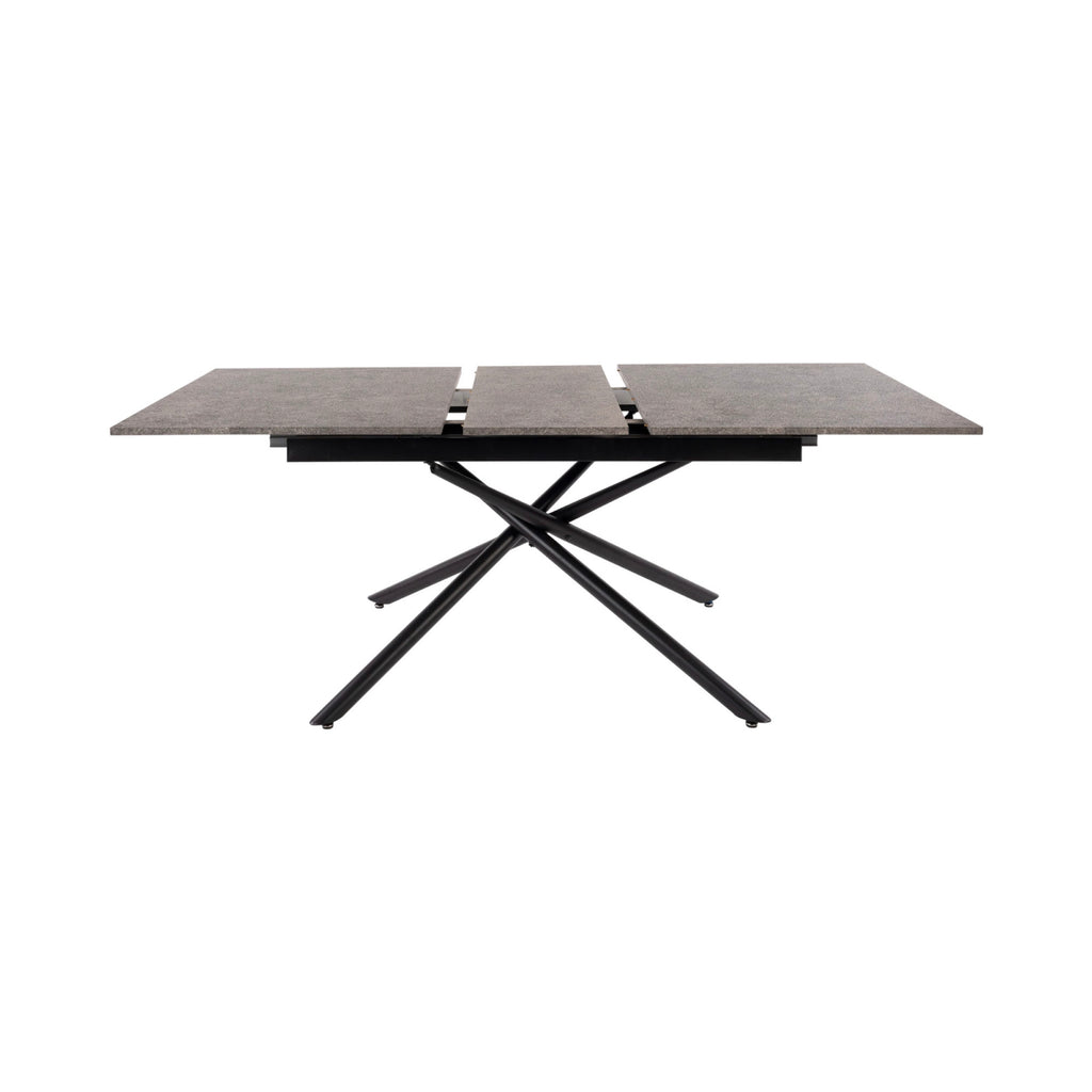 Mindy - Mesa Extensible + 6 Sillas Terciopelo - Gris