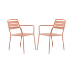 Baca - 4 Seater Metal Garden Furniture - Terracotta