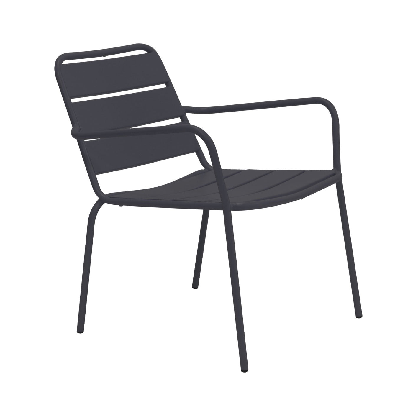 Baca - Juego de 4 Sillones de Jardín de Metal - Gris