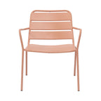 Baca - Set of 4 Metal Garden Armchairs - Terracotta