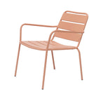 Baca - Set of 4 Metal Garden Armchairs - Terracotta