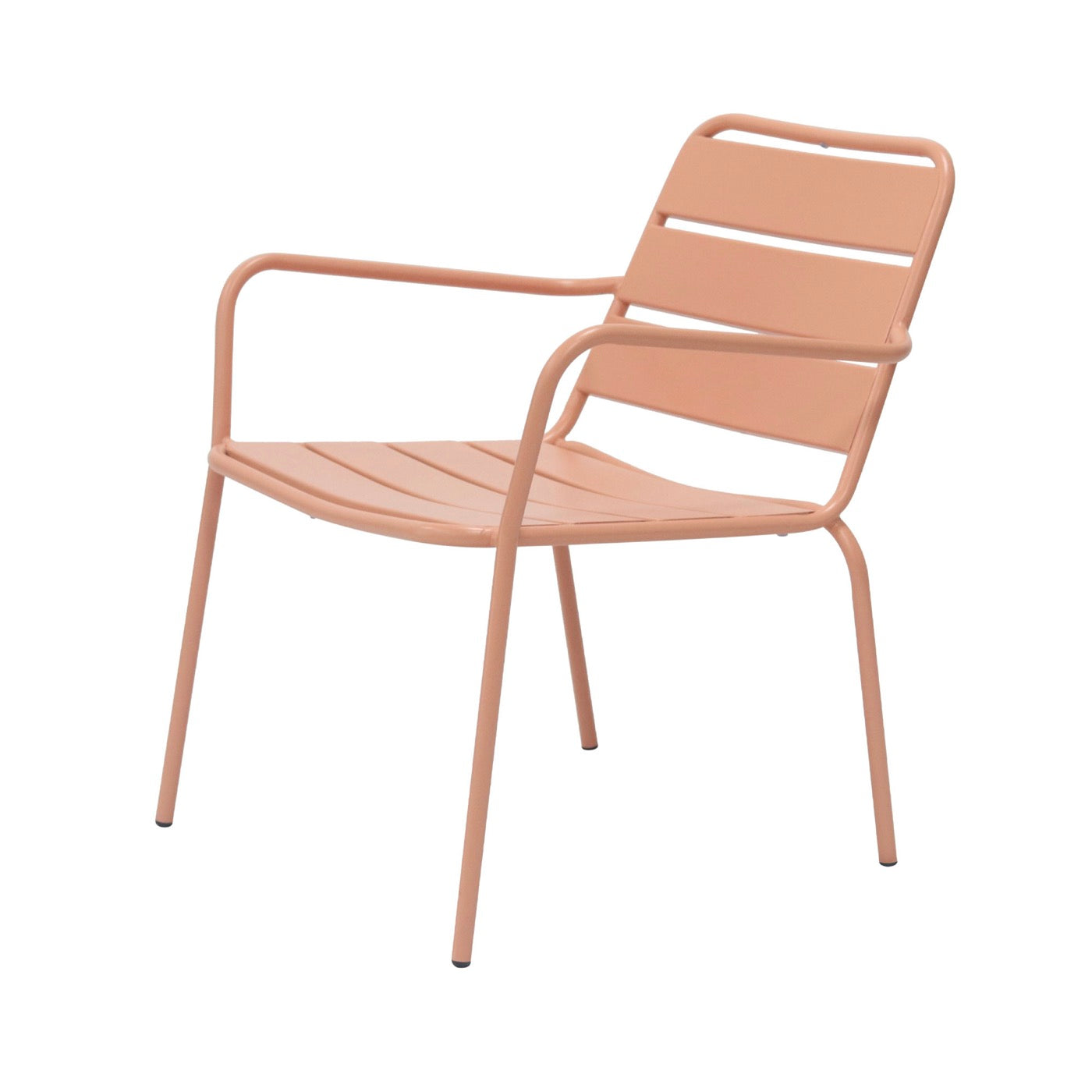 Baca - Set of 4 Metal Garden Armchairs - Terracotta