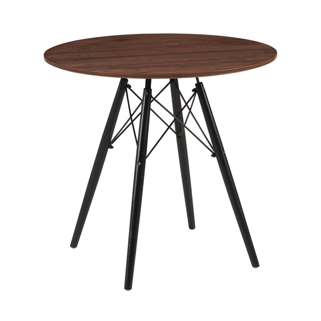 Scandi - Round Table Dining Set + 4 Chairs - Walnut