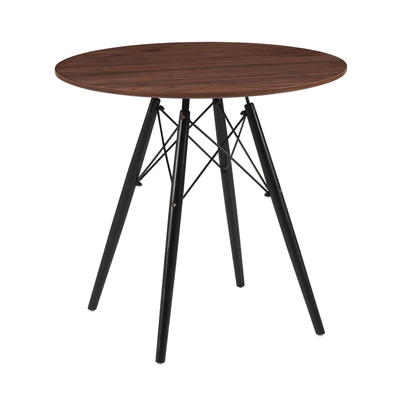 Scandi - Round Table Dining Set + 4 Chairs - Walnut