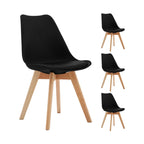 Scandi - Round Table Dining Set + 4 Chairs - Walnut