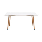 Scandi - Ensemble Repas Table + 4 Chaises - Blanc