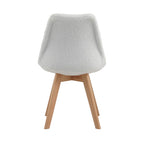 Scandi - Ensemble Repas Table + 4 Chaises - Blanc