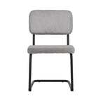 Scandi - Juego de comedor mesa redonda + 4 sillas de terciopelo - Natural