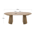 Constance - Mesa de comedor redonda extensible - Roble