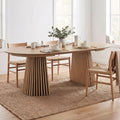 Constance - Mesa de comedor redonda extensible - Roble