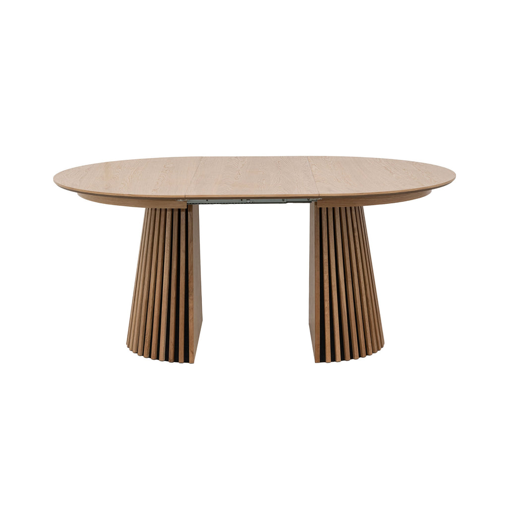 Constance - Mesa de comedor redonda extensible - Roble