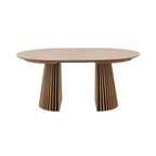 Constance - Mesa de comedor redonda extensible - Roble