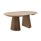 Constance - Mesa de comedor redonda extensible - Roble