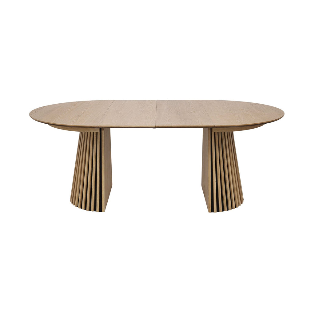 Constance - Mesa de comedor redonda extensible - Roble