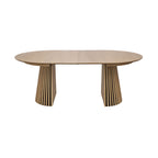 Constance - Mesa de comedor redonda extensible - Roble