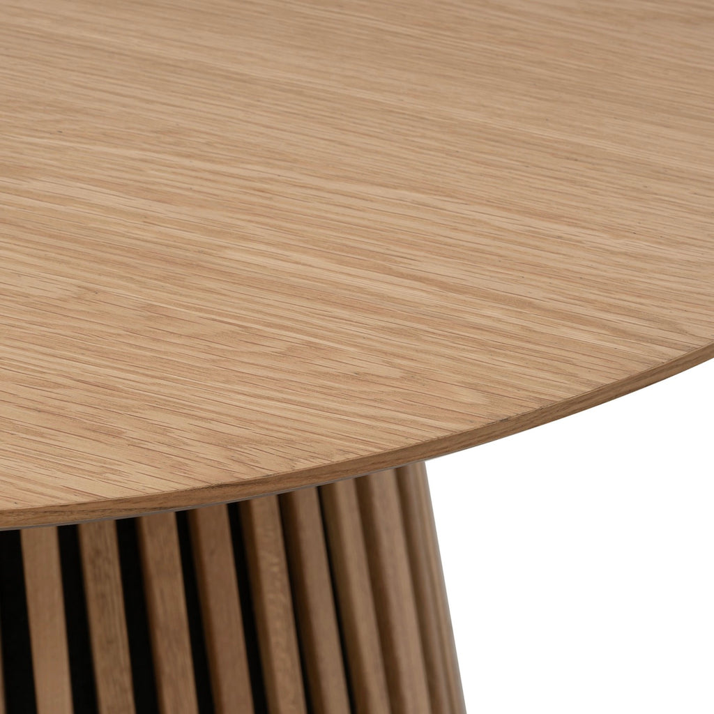 Constance - Mesa de comedor redonda extensible - Roble