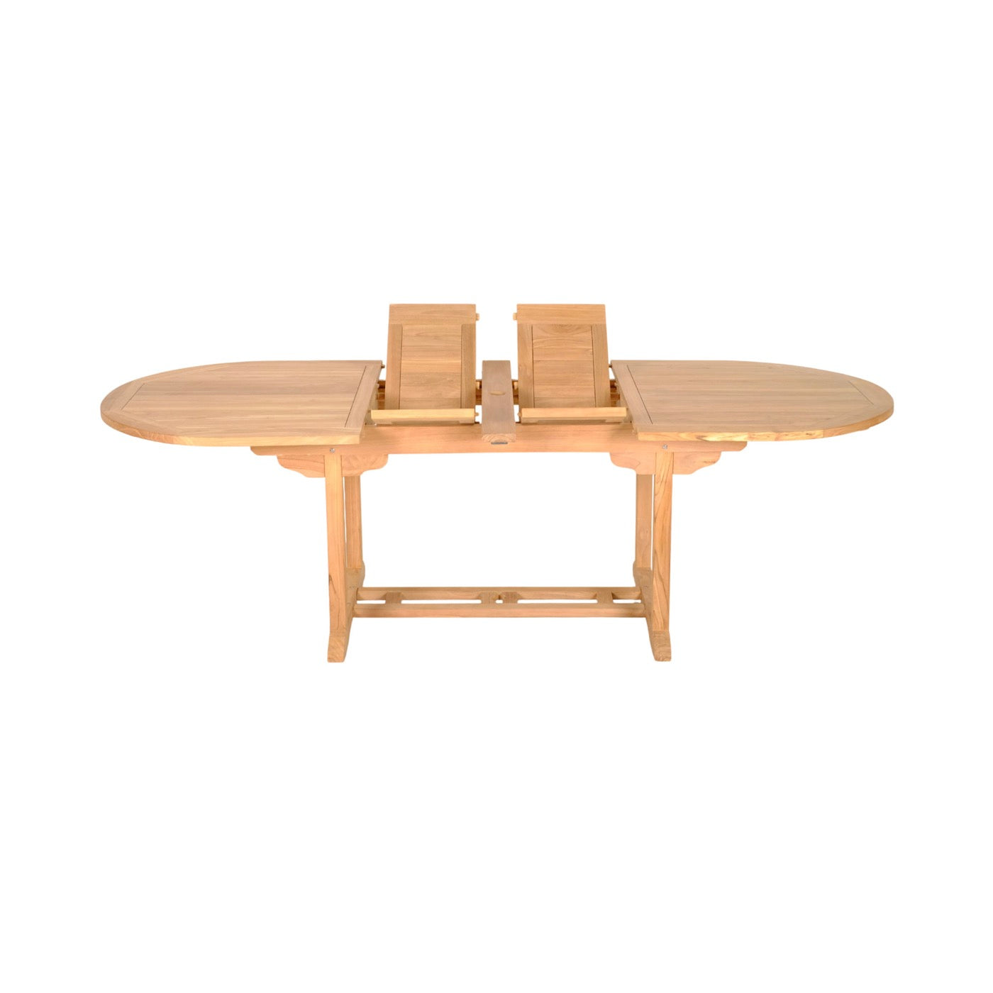 Gardena - Table Ovale Double Extension En Teck - Naturel