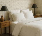 Elegance - Pillowcase - 100% Washed Cotton Percale - Cloud White