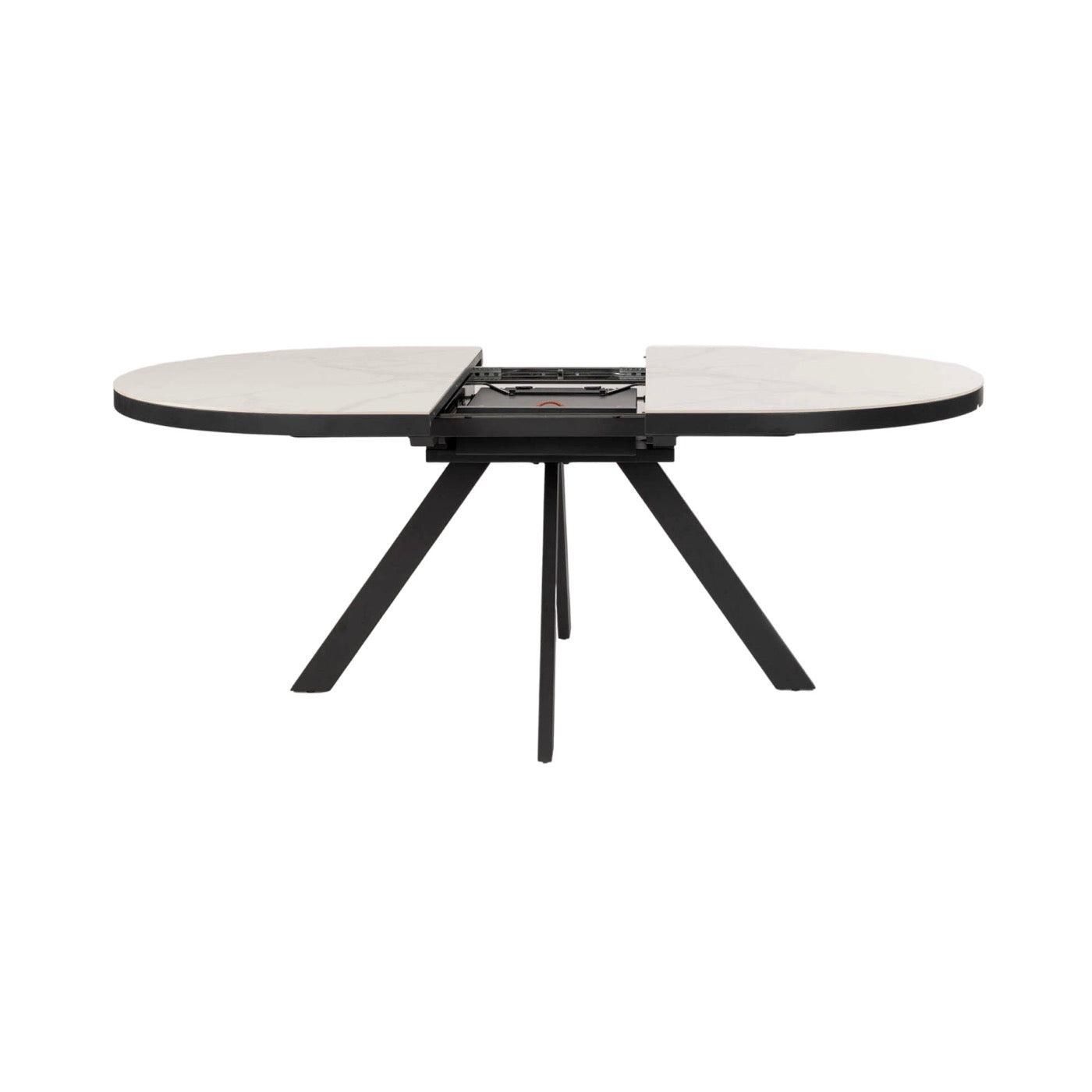Velvet - Ensemble Table Ovale Céramique + 4 Chaises En Velours - Marbre Blanc