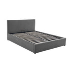 Tinali - Corduroy Storage Bed + Slatted Base - Gray
