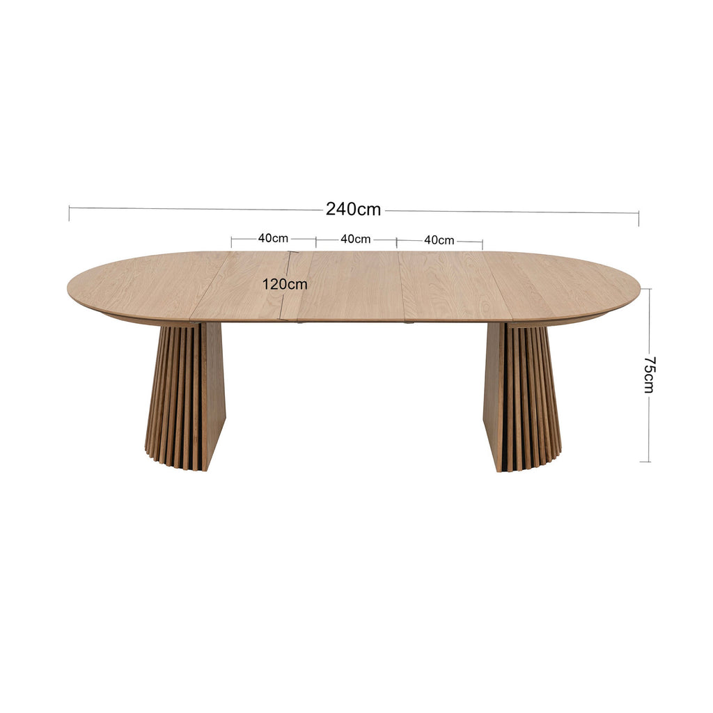 Constance - Round Extendable Dining Table - Oak