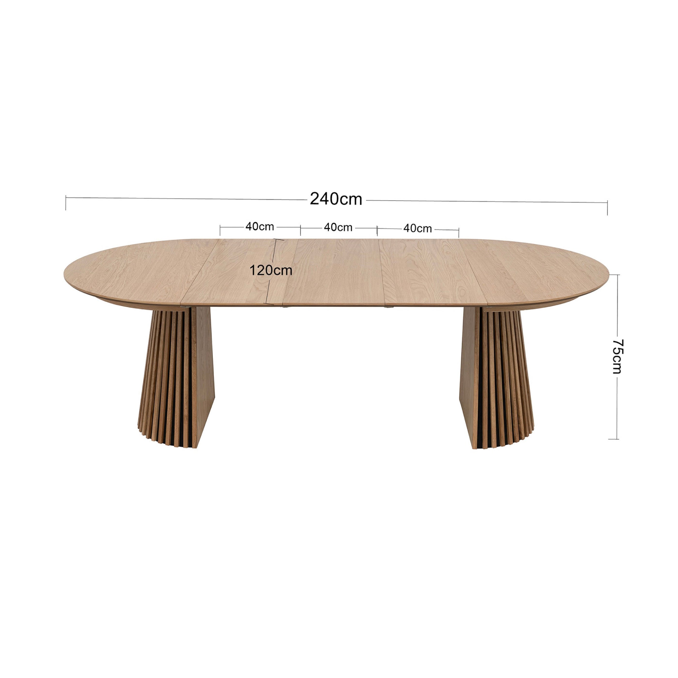 Constance - Round Extendable Dining Table - Oak