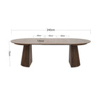 Constance - Mesa de comedor redonda extensible - Roble marrón