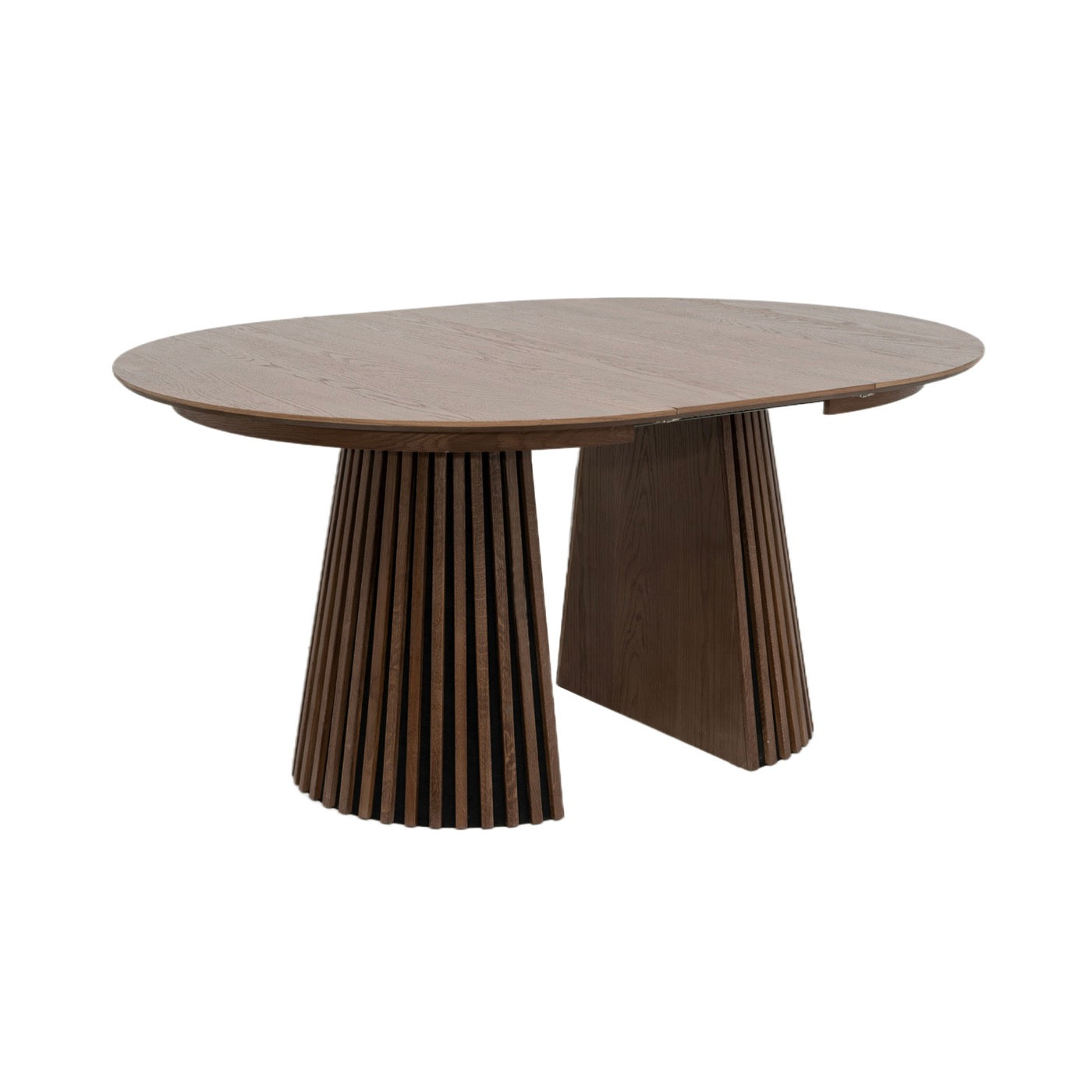 Constance - Mesa de comedor redonda extensible - Roble marrón