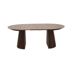 Constance - Mesa de comedor redonda extensible - Roble marrón