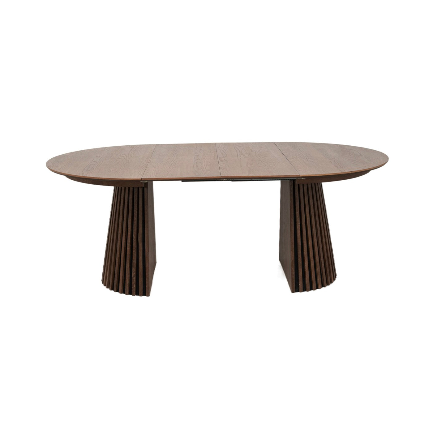 Constance - Mesa de comedor redonda extensible - Roble marrón