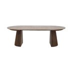 Constance - Mesa de comedor redonda extensible - Roble marrón