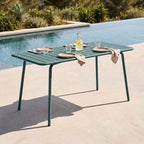 Baca - Metal Garden Table - Fir Green
