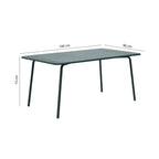 Baca - Metal Garden Table - Fir Green